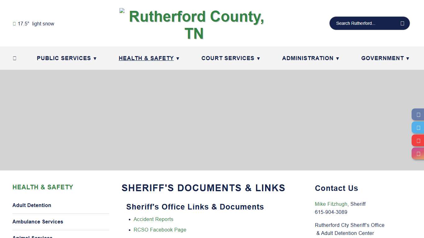 Sheriff's Doucments & Links - Rutherford County, TN
